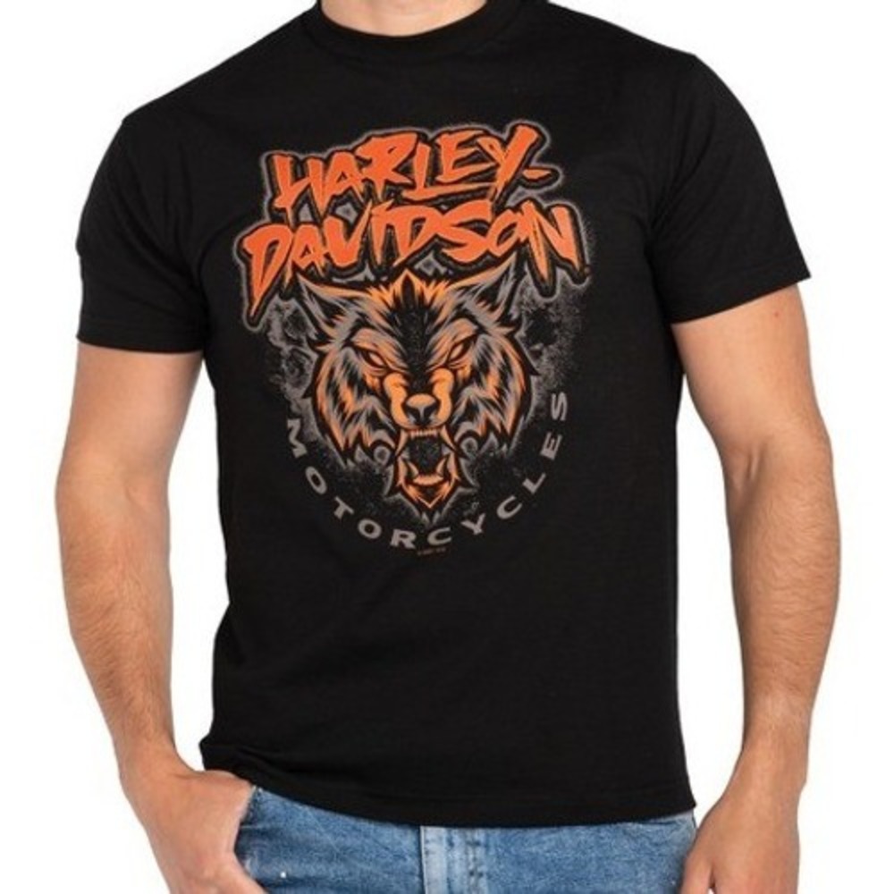 Harley Davidson‎ Sacramento Wolf Graphic Short Sleeve T-Shirt Cotton 3XL Grunge